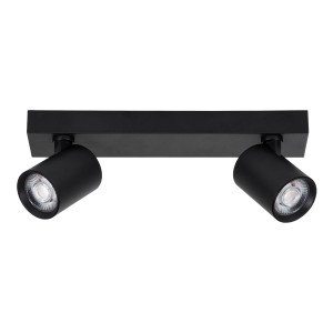 LEONARDO  Μοντέρνο Φωτιστικό Οροφής Ράγα με Κινούμενα Σποτ LED Spot Downlight 20W 2400lm 60° AC 220-240V IP20 Μ32 x Π7 x Υ11.8cm - Μαύρο - Φυσικό Λευκό 4500K - Bridgelux COB