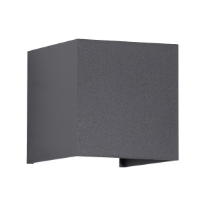 AXIS-S  Φωτιστικό Τοίχου - Απλίκα Αρχιτεκτονικού Φωτισμού Εσωτερικού/Εξωτερικού Χώρου Up & Down LED 10W 1200lm 10 έως 60° AC 220-240V Αδιάβροχο IP65 Μ10 x Π10 x Υ10cm - Φυσικό Λευκό 4500K - Γκρι Ανθρακί- Bridgelux Chip