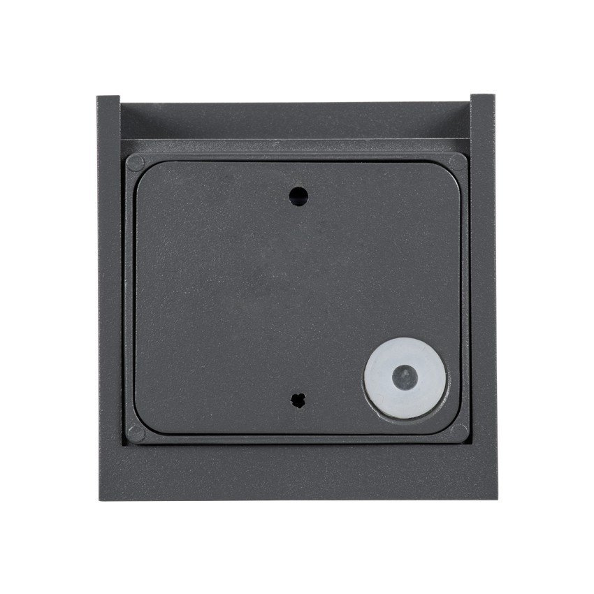 GLOBOSTAR® AXIS-S  Μοντέρνο Φωτιστικό Τοίχου - Απλίκα LED 10W 1200lm 5°/60° AC 220-240V Αδιάβροχο IP65 Φυσικό Λευκό 4500K - Bridgelux COB Chip & TÜV SÜD Driver - Γκρι Ανθρακί Ματ - Μ10 x Π10 x Υ10cm