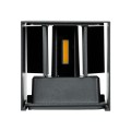 GLOBOSTAR® AXIS-S  Μοντέρνο Φωτιστικό Τοίχου - Απλίκα LED 10W 1200lm 5°/60° AC 220-240V Αδιάβροχο IP65 Φυσικό Λευκό 4500K - Bridgelux COB Chip & TÜV SÜD Driver - Γκρι Ανθρακί Ματ - Μ10 x Π10 x Υ10cm