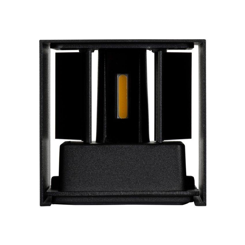 GLOBOSTAR® AXIS-S  Μοντέρνο Φωτιστικό Τοίχου - Απλίκα LED 10W 1200lm 5°/60° AC 220-240V Αδιάβροχο IP65 Φυσικό Λευκό 4500K - Bridgelux COB Chip & TÜV SÜD Driver - Μαύρο Ματ - Μ10 x Π10 x Υ10cm