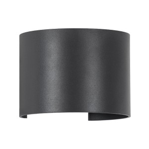 AXIS-R  Φωτιστικό Τοίχου - Απλίκα Αρχιτεκτονικού Φωτισμού Εσωτερικού/Εξωτερικού Χώρου Up & Down LED 10W 1250lm 10 έως 60° AC 220-240V Αδιάβροχο IP65 Μ10 x Π10 x Υ10cm - Ψυχρό Λευκό 6000K - Γκρι Ανθρακί- Bridgelux Chip