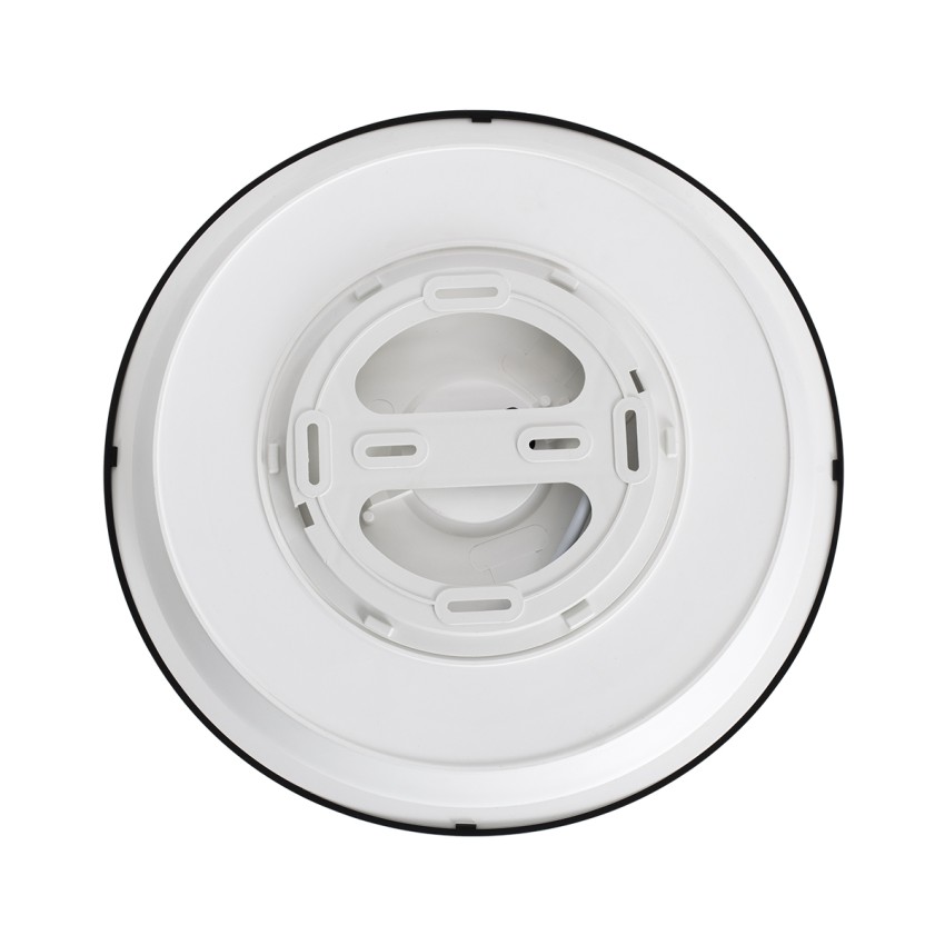 GLOBOSTAR® TUFFIN  Φωτιστικό Πλαφονιέρα Οροφής LED 24W 2640lm 120° AC 220-240V Αδιάβροχο IP54 Φυσικό Λευκό 4500K - Lumileds SMD Chip - Μαύρο Ματ & Λευκό Γαλακτερό - Μ30 x Π30 x Υ6.5cm