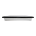 GLOBOSTAR® TUFFIN  Φωτιστικό Πλαφονιέρα Οροφής LED 24W 2640lm 120° AC 220-240V Αδιάβροχο IP54 Φυσικό Λευκό 4500K - Lumileds SMD Chip - Μαύρο Ματ & Λευκό Γαλακτερό - Μ30 x Π30 x Υ6.5cm