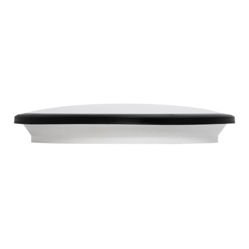 GLOBOSTAR® TUFFIN  Φωτιστικό Πλαφονιέρα Οροφής LED 24W 2640lm 120° AC 220-240V Αδιάβροχο IP54 Φυσικό Λευκό 4500K - Lumileds SMD Chip - Μαύρο Ματ & Λευκό Γαλακτερό - Μ30 x Π30 x Υ6.5cm