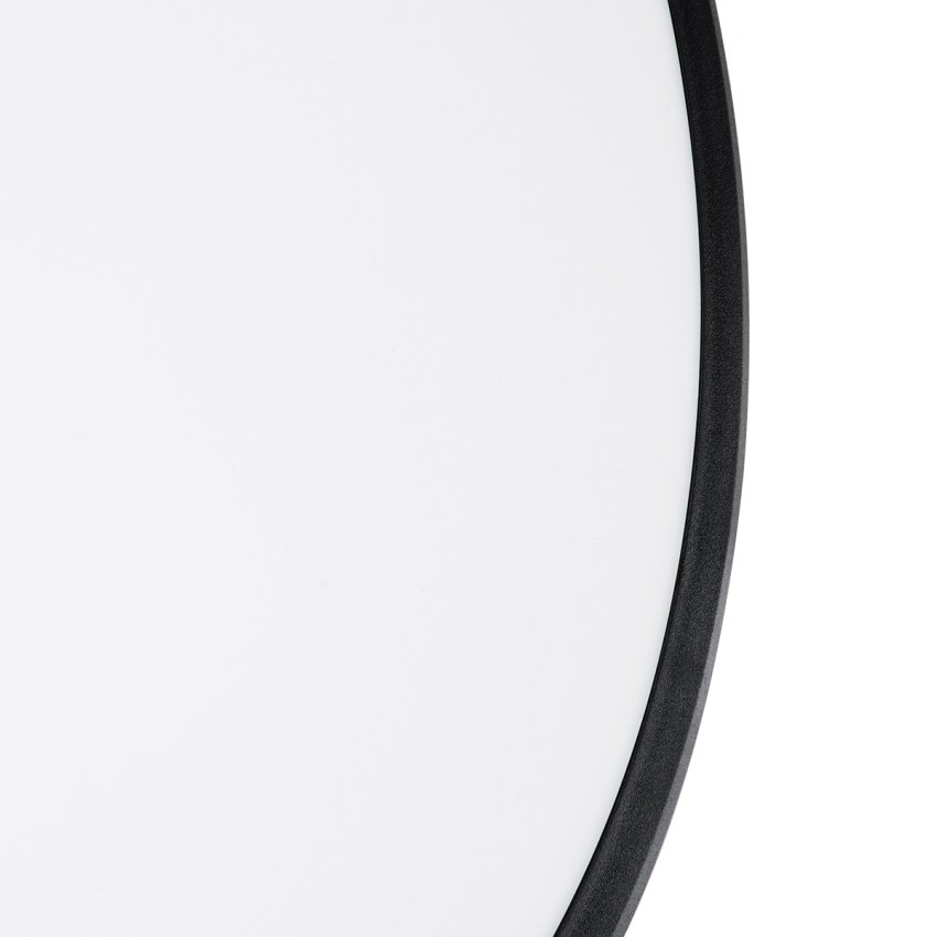 GLOBOSTAR® TUFFIN  Φωτιστικό Πλαφονιέρα Οροφής LED 24W 2640lm 120° AC 220-240V Αδιάβροχο IP54 Φυσικό Λευκό 4500K - Lumileds SMD Chip - Μαύρο Ματ & Λευκό Γαλακτερό - Μ30 x Π30 x Υ6.5cm