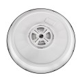 GLOBOSTAR® TUFFIN  Φωτιστικό Πλαφονιέρα Οροφής LED 36W 4140lm 120° AC 220-240V Αδιάβροχο IP54 Ψυχρό Λευκό 6000K - Lumileds SMD Chip - Μαύρο Ματ & Λευκό Γαλακτερό - Μ48 x Π48 x Υ6.5cm