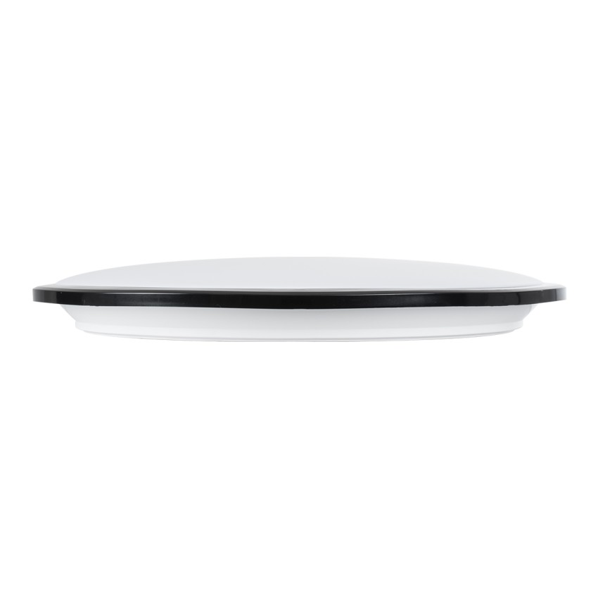 GLOBOSTAR® TUFFIN  Φωτιστικό Πλαφονιέρα Οροφής LED 36W 4140lm 120° AC 220-240V Αδιάβροχο IP54 Ψυχρό Λευκό 6000K - Lumileds SMD Chip - Μαύρο Ματ & Λευκό Γαλακτερό - Μ48 x Π48 x Υ6.5cm