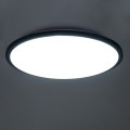 GLOBOSTAR® TUFFIN  Φωτιστικό Πλαφονιέρα Οροφής LED 36W 4140lm 120° AC 220-240V Αδιάβροχο IP54 Ψυχρό Λευκό 6000K - Lumileds SMD Chip - Μαύρο Ματ & Λευκό Γαλακτερό - Μ48 x Π48 x Υ6.5cm
