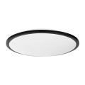 GLOBOSTAR® TUFFIN  Φωτιστικό Πλαφονιέρα Οροφής LED 36W 3960lm 120° AC 220-240V Αδιάβροχο IP54 Φυσικό Λευκό 4500K - Lumileds SMD Chip - Μαύρο Ματ & Λευκό Γαλακτερό - Μ48 x Π48 x Υ6.5cm