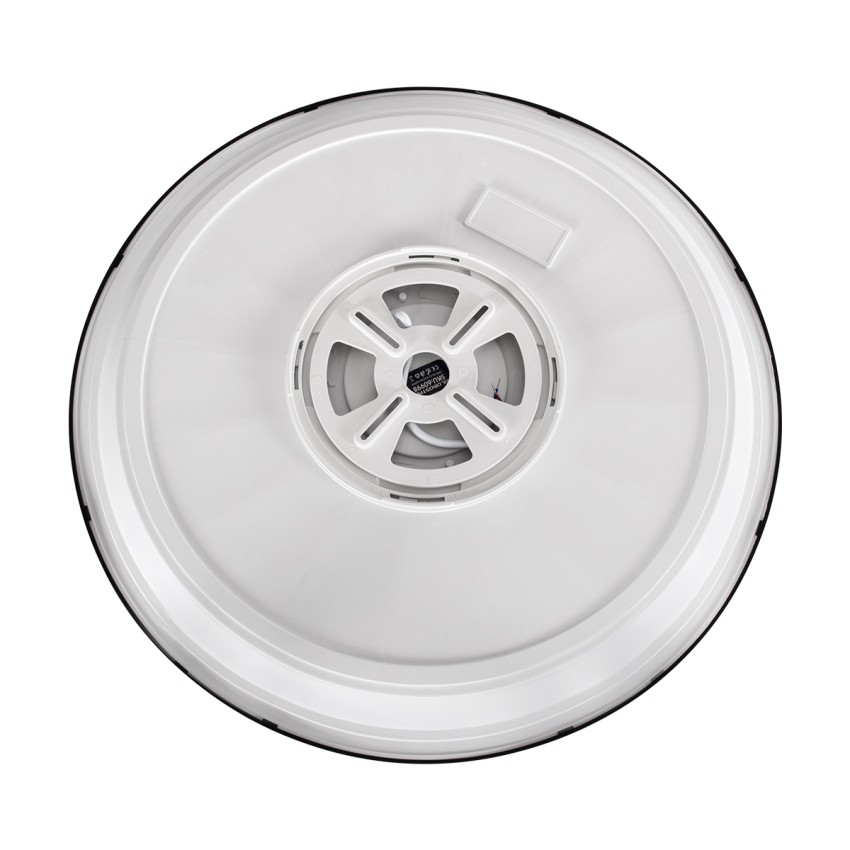 GLOBOSTAR® TUFFIN  Φωτιστικό Πλαφονιέρα Οροφής LED 36W 3960lm 120° AC 220-240V Αδιάβροχο IP54 Φυσικό Λευκό 4500K - Lumileds SMD Chip - Μαύρο Ματ & Λευκό Γαλακτερό - Μ48 x Π48 x Υ6.5cm