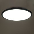 GLOBOSTAR® TUFFIN  Φωτιστικό Πλαφονιέρα Οροφής LED 36W 3960lm 120° AC 220-240V Αδιάβροχο IP54 Φυσικό Λευκό 4500K - Lumileds SMD Chip - Μαύρο Ματ & Λευκό Γαλακτερό - Μ48 x Π48 x Υ6.5cm