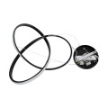 GLOBOSTAR® DEXTER  Μοντέρνο Κρεμαστό Φωτιστικό Οροφής LED 72W 8064lm 300° AC 220-240V IP20 Ρυθμιζόμενο Λευκό CCT με Χειριστήριο από 2700K έως 6000K Dimmable - Lumileds SMD Chip - Μαύρο Ματ - Μ56 x Π56 x Υ14cm