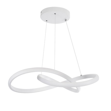 GLOBOSTAR® DEXTER  Μοντέρνο Κρεμαστό Φωτιστικό Οροφής LED 72W 8064lm 300° AC 220-240V IP20 Ρυθμιζόμενο Λευκό CCT με Χειριστήριο από 2700K έως 6000K Dimmable - Lumileds SMD Chip - Λευκό Ματ - Μ56 x Π56 x Υ14cm