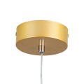 GLOBOSTAR® ALICE  Μοντέρνο Κρεμαστό Φωτιστικό Οροφής LED 20W 2400lm 300° AC 220-240V IP20 Ρυθμιζόμενο Λευκό CCT με On/Off 2700K/4500K/6000K - Lumileds SMD Chip - Χρυσό Βούρτσας - Μ25 x Π22 x Υ25cm