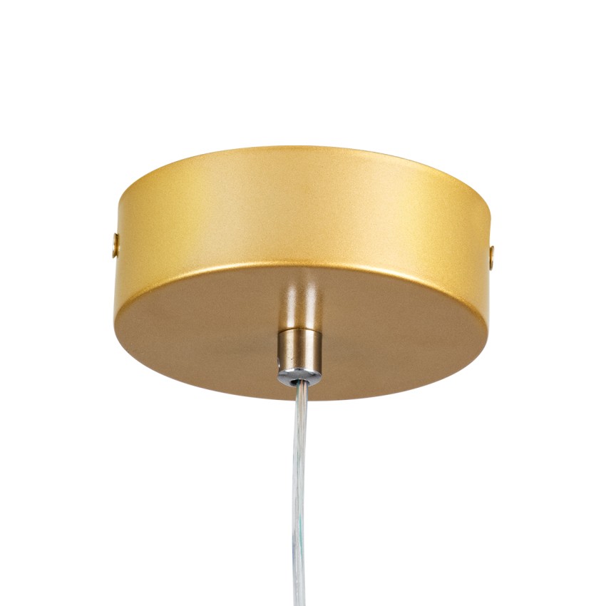 GLOBOSTAR® ALICE  Μοντέρνο Κρεμαστό Φωτιστικό Οροφής LED 20W 2400lm 300° AC 220-240V IP20 Ρυθμιζόμενο Λευκό CCT με On/Off 2700K/4500K/6000K - Lumileds SMD Chip - Χρυσό Βούρτσας - Μ25 x Π22 x Υ25cm