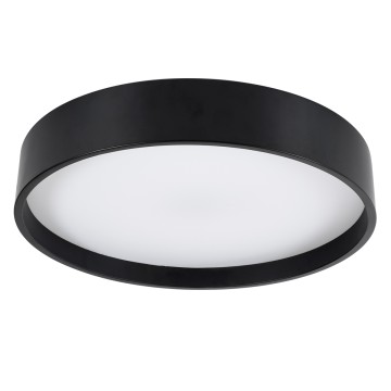 GLOBOSTAR® NARNIA  Μοντέρνο Φωτιστικό Οροφής LED 75W 8625lm 120° AC 220-240V IP20 Ρυθμιζόμενο Λευκό CCT με Χειριστήριο από 2700K έως 6000K Dimmable - Lumileds SMD Chip - Μαύρο Ματ - Μ45 x Π45 x Υ8cm
