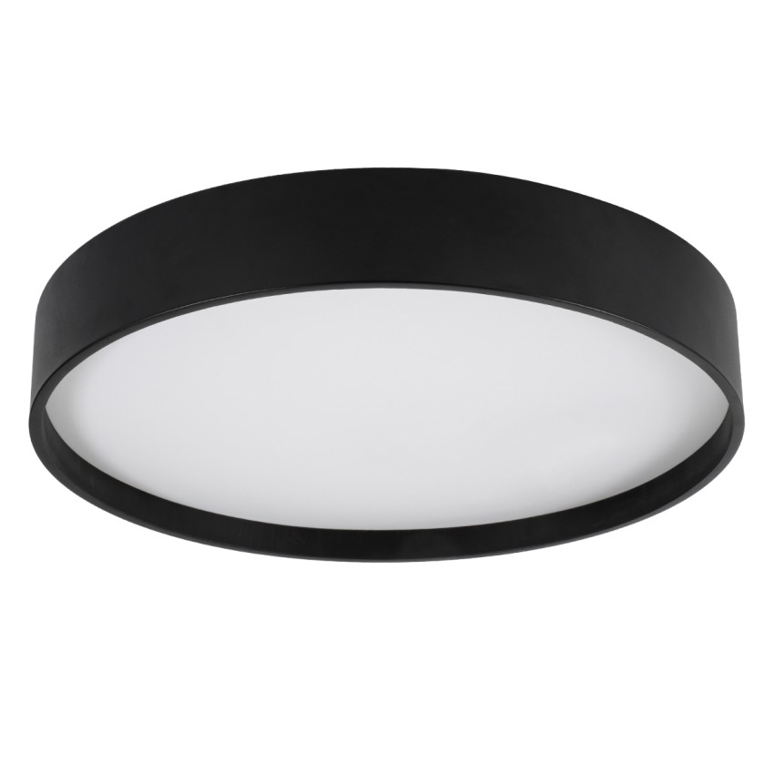 GLOBOSTAR® NARNIA  Μοντέρνο Φωτιστικό Οροφής LED 100W 11500lm 120° AC 220-240V IP20 Ρυθμιζόμενο Λευκό CCT με Χειριστήριο από 2700K έως 6000K Dimmable - Lumileds SMD Chip - Μαύρο Ματ - Μ60 x Π60 x Υ10cm