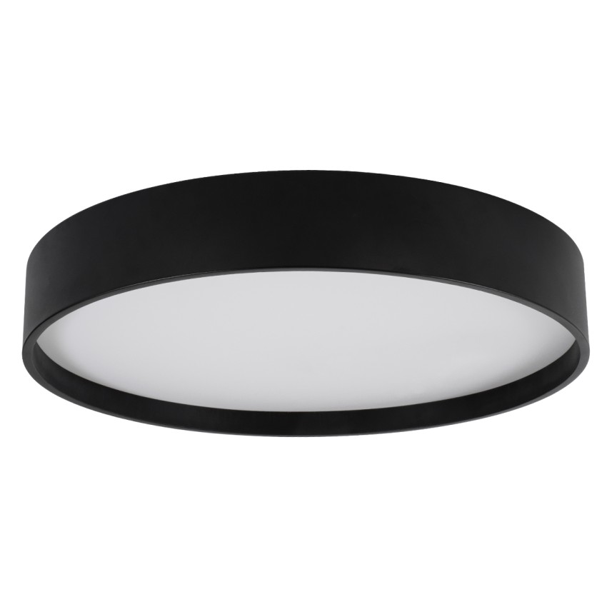 GLOBOSTAR® NARNIA  Μοντέρνο Φωτιστικό Οροφής LED 100W 11500lm 120° AC 220-240V IP20 Ρυθμιζόμενο Λευκό CCT με Χειριστήριο από 2700K έως 6000K Dimmable - Lumileds SMD Chip - Μαύρο Ματ - Μ60 x Π60 x Υ10cm