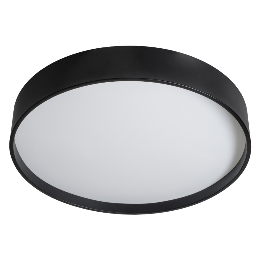 GLOBOSTAR® NARNIA  Μοντέρνο Φωτιστικό Οροφής LED 100W 11500lm 120° AC 220-240V IP20 Ρυθμιζόμενο Λευκό CCT με Χειριστήριο από 2700K έως 6000K Dimmable - Lumileds SMD Chip - Μαύρο Ματ - Μ60 x Π60 x Υ10cm