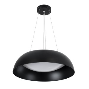 ANATOLIA  Κρεμαστή Πλαφονιέρα Οροφής LED CCT 60W 6900lm 120° AC 220-240V - Εναλλαγή Φωτισμού μέσω Τηλεχειριστηρίου All In One Ψυχρό 6000k+Φυσικό 4500k+Θερμό 2700k Dimmable Φ43cm - Μαύρο