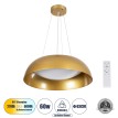 ANATOLIA  Κρεμαστή Πλαφονιέρα Οροφής LED CCT 60W 6900lm 120° AC 220-240V - Εναλλαγή Φωτισμού μέσω Τηλεχειριστηρίου All In One Ψυχρό 6000k+Φυσικό 4500k+Θερμό 2700k Dimmable Φ43cm - Χρυσό