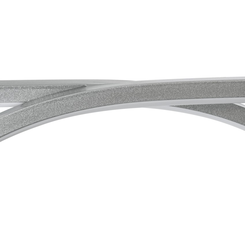 GLOBOSTAR® ROME  Μοντέρνο Κρεμαστό Φωτιστικό Οροφής LED 24W 2640lm 200° AC 220-240V IP20 Ρυθμιζόμενο Λευκό CCT με On/Off 2700K/4500K/6000K - Lumileds SMD Chip - Νίκελ Βούρτσας - Μ65.5 x Π4 x Υ33cm