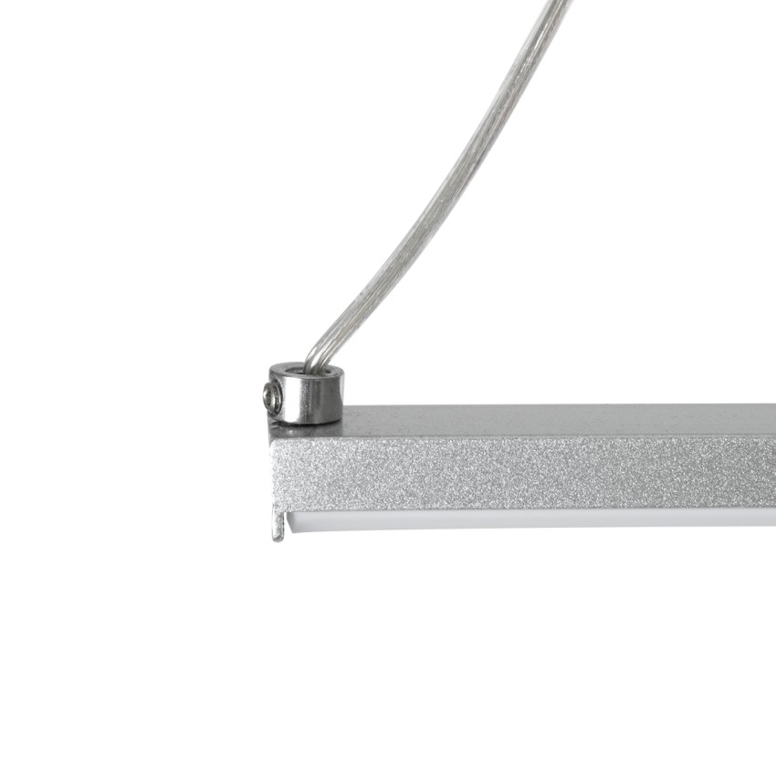GLOBOSTAR® ROME  Μοντέρνο Κρεμαστό Φωτιστικό Οροφής LED 24W 2640lm 200° AC 220-240V IP20 Ρυθμιζόμενο Λευκό CCT με On/Off 2700K/4500K/6000K - Lumileds SMD Chip - Νίκελ Βούρτσας - Μ65.5 x Π4 x Υ33cm