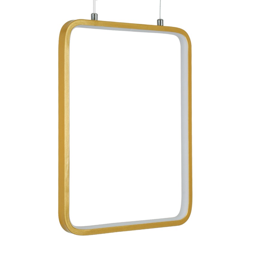 NEROBA  Κρεμαστό Φωτιστικό Οροφής Linear Design LED CCT 18W 1980lm 360° AC 220-240V - Εναλλαγή Φωτισμού μέσω Διακόπτη On/Off All In One Ψυχρό 6000k+Φυσικό 4500k+Θερμό 2700k Μ29 x Π2 x Υ36cm - Χρυσό Βούρτσας