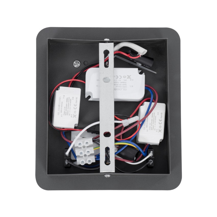 GLOBOSTAR® IBIS  Μοντέρνο Φωτιστικό Τοίχου - Απλίκα Ξενοδοχείου Reading Light με Φορτιστή USB 3A LED 10W 1100lm 36° & 360° AC 220-240V IP20 Φυσικό Λευκό 4500K - Bridgelux COB Chip & TÜV SÜD Driver - Γκρι Ανθρακί Ματ - Μ10 x Π6.1 x Υ18cm