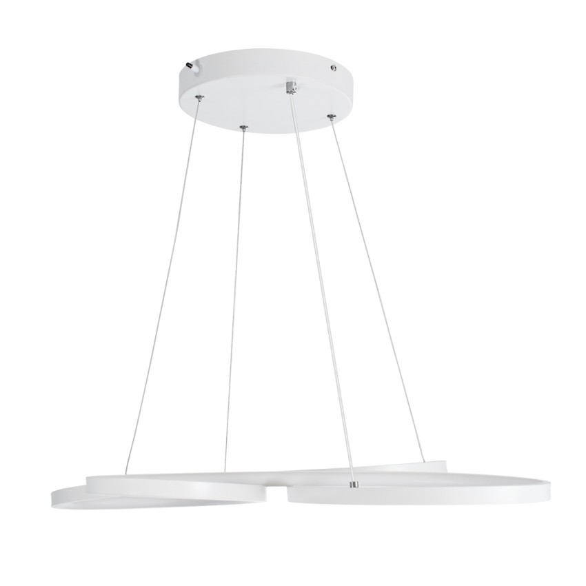 BUTTERFLY  Κρεμαστό Φωτιστικό Οροφής Design LED CCT 75W 8400lm 300° AC 220-240V - Εναλλαγή Φωτισμού μέσω Τηλεχειριστηρίου All In One Ψυχρό 6000k+Φυσικό 4500k+Θερμό 2700k Dimmable Μ71 x Π52 x Υ4cm - Λευκό