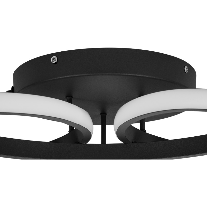 GLOBOSTAR® MARGARET  Μοντέρνο Κρεμαστό Φωτιστικό Οροφής LED 54W 6210lm 360° AC 220-240V IP20 Ρυθμιζόμενο Λευκό CCT με Χειριστήριο από 2700K έως 6000K Dimmable - Lumileds SMD Chip - Μαύρο Ματ - Μ57 x Π57 x Υ12cm