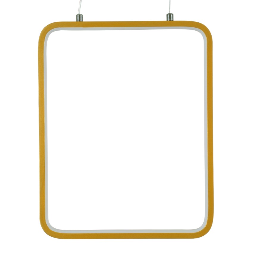 NEROBA  Κρεμαστό Φωτιστικό Οροφής Linear Design LED CCT 18W 1980lm 360° AC 220-240V - Εναλλαγή Φωτισμού μέσω Διακόπτη On/Off All In One Ψυχρό 6000k+Φυσικό 4500k+Θερμό 2700k Μ29 x Π2 x Υ36cm - Χρυσό Βούρτσας