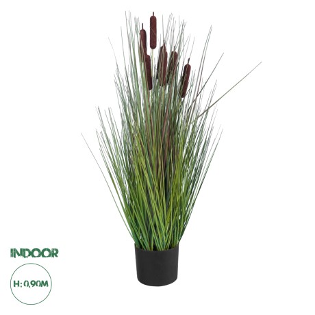 Τεχνητός Κήπος TYPHA ANGUSTIFOLIA GRASS  Τεχνητό Διακοσμητικό Φυτό Γρασίδι της Τύφας Υ90cm
