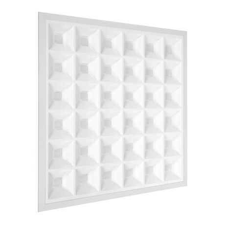 ZEUS  Χωνευτό LED Panel 60x60cm 48W 7200lm 120° CRI≥86Ra UGR<19 Anti-Glare Shield Diffuser AC 220-240V IP44 Μ60 x Π60 x Υ3.3cm - Φυσικό Λευκό 4500K - Bridgelux High Lumen Chips - TÜV Certified Driver