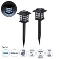 ΣΕΤ 2 Τεμαχίων Αυτόνομα Ηλιακά Φωτιστικά LED SMD 0.24W/Τεμ. 24lm/Τεμ. με Ενσωματωμένη Μπαταρία 600mAh - Φωτοβολταϊκό Πάνελ με Αισθητήρα Ημέρας-Νύχτας Αδιάβροχο IP65 Φανάρι Κήπου Τετράγωνο Ψυχρό Λευκό 6000K Μ8.5 x Π8.5 x Υ26.5cm