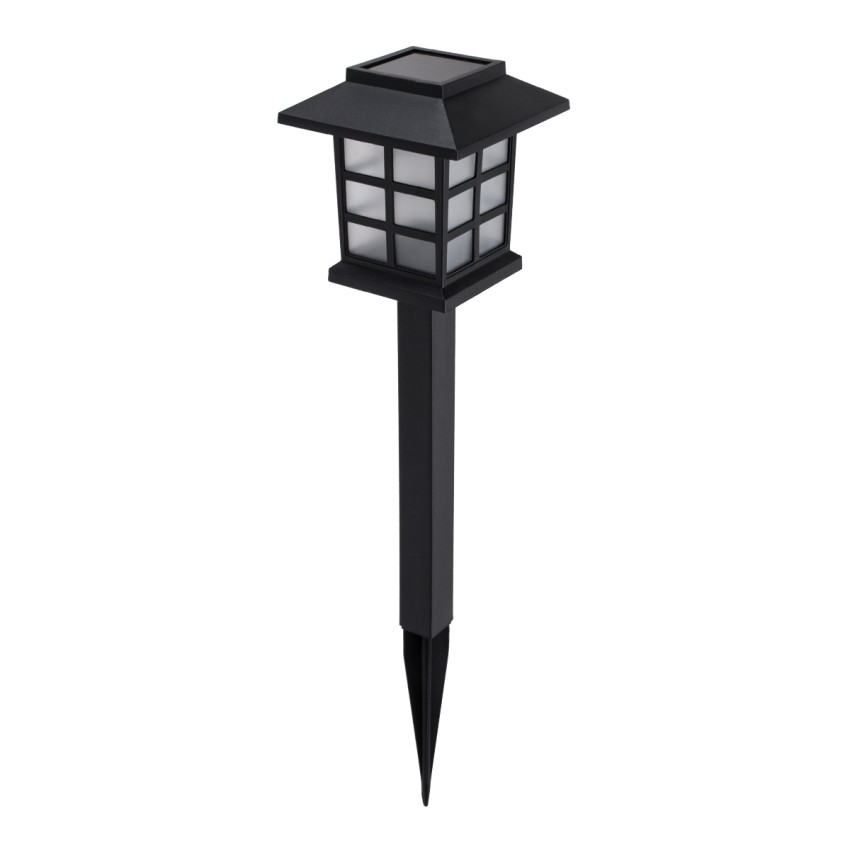 ΣΕΤ 2 Τεμαχίων Αυτόνομα Ηλιακά Φωτιστικά LED SMD 0.24W/Τεμ. 24lm/Τεμ. με Ενσωματωμένη Μπαταρία 600mAh - Φωτοβολταϊκό Πάνελ με Αισθητήρα Ημέρας-Νύχτας Αδιάβροχο IP65 Φανάρι Κήπου Τετράγωνο Ψυχρό Λευκό 6000K Μ8.5 x Π8.5 x Υ26.5cm