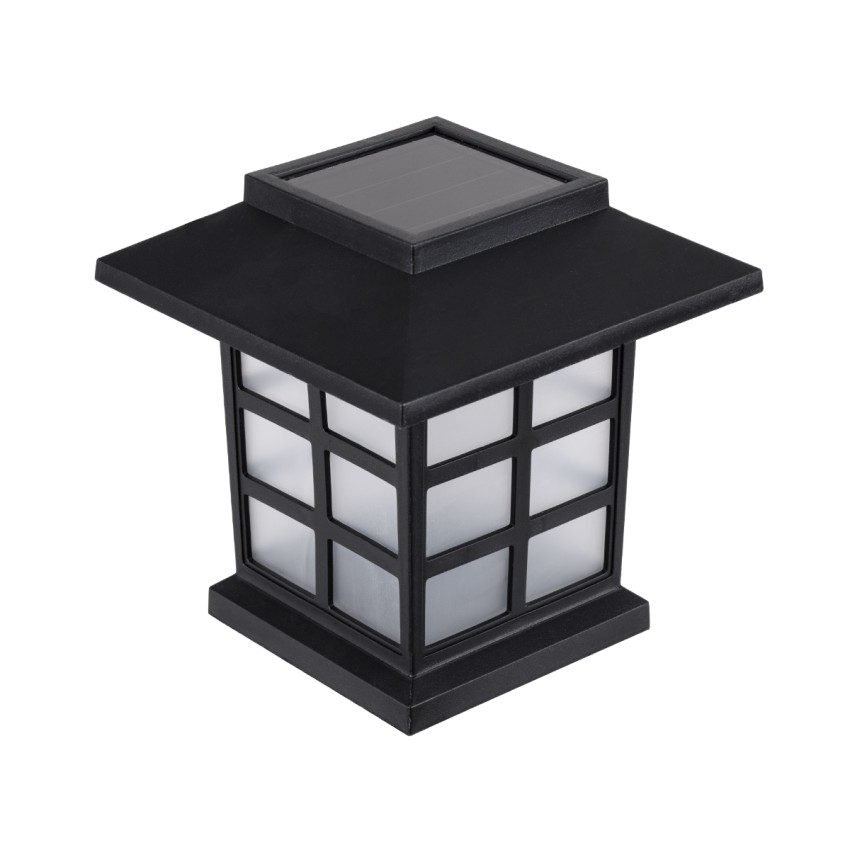 ΣΕΤ 2 Τεμαχίων Αυτόνομα Ηλιακά Φωτιστικά LED SMD 0.24W/Τεμ. 24lm/Τεμ. με Ενσωματωμένη Μπαταρία 600mAh - Φωτοβολταϊκό Πάνελ με Αισθητήρα Ημέρας-Νύχτας Αδιάβροχο IP65 Φανάρι Κήπου Τετράγωνο Ψυχρό Λευκό 6000K Μ8.5 x Π8.5 x Υ26.5cm