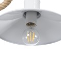 GLOBOSTAR® VINSA  Boho Φωτιστικό Τοίχου - Απλίκα με Ντουί 1 x E27 AC 220-240V IP20 - Λευκό & Μπεζ - Μ37.5 x Π26.7 x Υ25cm