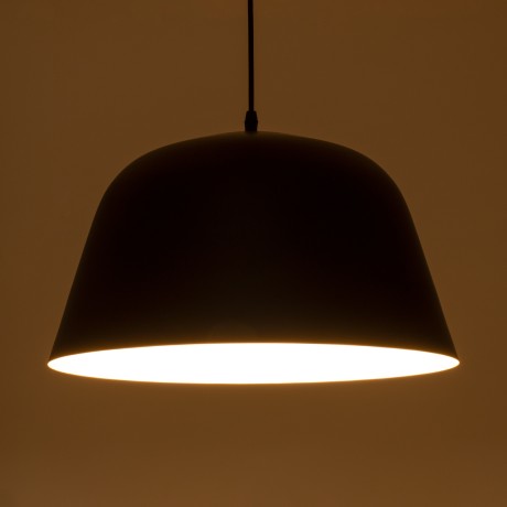 GLOBOSTAR® UPVALE  Μοντέρνο Κρεμαστό Φωτιστικό Οροφής με Ντουί 1 x E27 AC 220-240V IP20 - Μαύρο & Λευκό - Μ40 x Π40 x Υ24cm