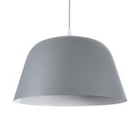 GLOBOSTAR® UPVALE  Μοντέρνο Κρεμαστό Φωτιστικό Οροφής με Ντουί 1 x E27 AC 220-240V IP20 - Γκρι & Λευκό - Μ40 x Π40 x Υ24cm
