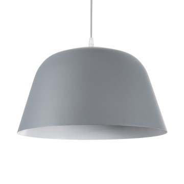 GLOBOSTAR® UPVALE  Μοντέρνο Κρεμαστό Φωτιστικό Οροφής με Ντουί 1 x E27 AC 220-240V IP20 - Γκρι & Λευκό - Μ40 x Π40 x Υ24cm