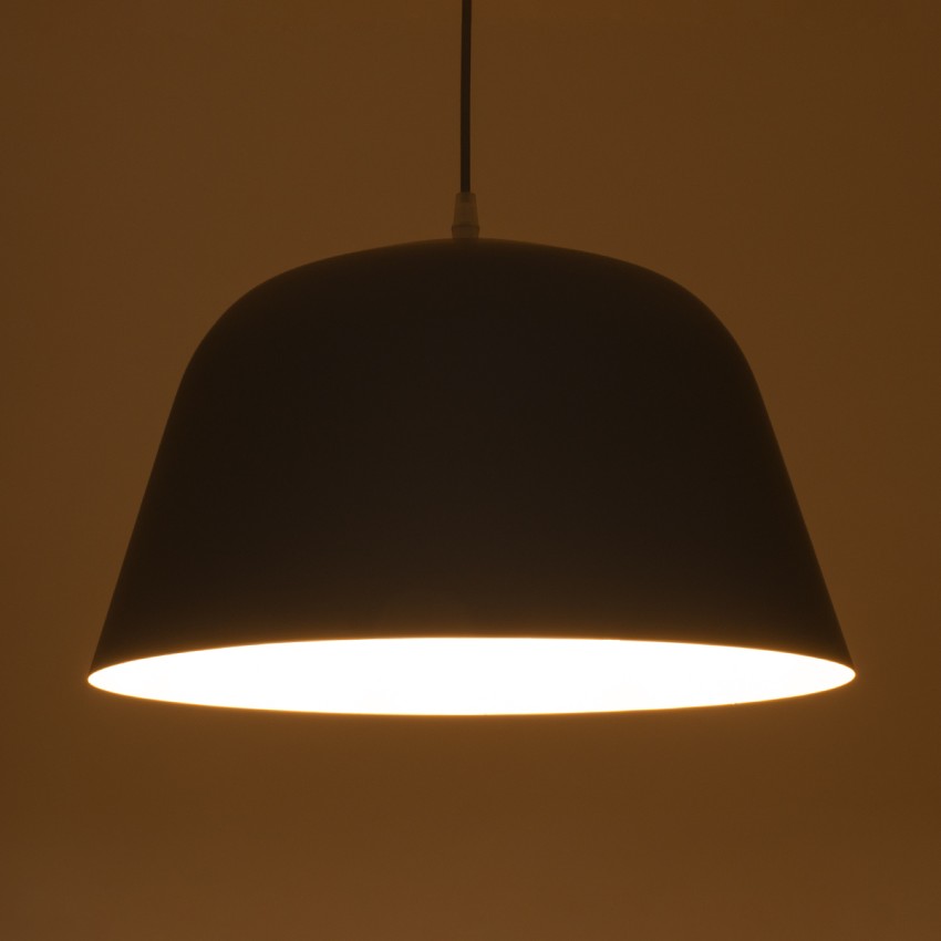 GLOBOSTAR® UPVALE  Μοντέρνο Κρεμαστό Φωτιστικό Οροφής με Ντουί 1 x E27 AC 220-240V IP20 - Γκρι & Λευκό - Μ40 x Π40 x Υ24cm