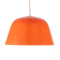 UPVALE  Μοντέρνο Κρεμαστό Φωτιστικό Καμπάνα Μονόφωτο 1 x E27 IP20 Πορτοκαλί & Λευκό Μέταλλο - Μ40 x Π40 x Υ24cm