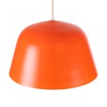 UPVALE  Μοντέρνο Κρεμαστό Φωτιστικό Καμπάνα Μονόφωτο 1 x E27 IP20 Πορτοκαλί & Λευκό Μέταλλο - Μ40 x Π40 x Υ24cm