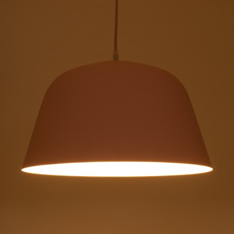 GLOBOSTAR® UPVALE  Μοντέρνο Κρεμαστό Φωτιστικό Οροφής με Ντουί 1 x E27 AC 220-240V IP20 - Ροζ & Λευκό - Μ40 x Π40 x Υ24cm