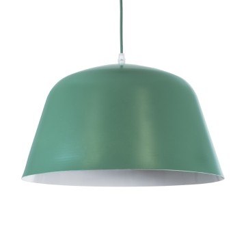 GLOBOSTAR® UPVALE  Μοντέρνο Κρεμαστό Φωτιστικό Οροφής με Ντουί 1 x E27 AC 220-240V IP20 - Πράσινο & Λευκό - Μ40 x Π40 x Υ24cm