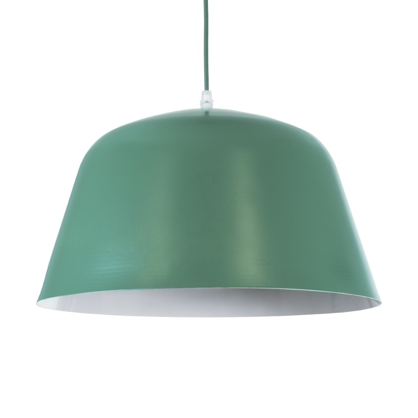 GLOBOSTAR® UPVALE  Μοντέρνο Κρεμαστό Φωτιστικό Οροφής με Ντουί 1 x E27 AC 220-240V IP20 - Πράσινο & Λευκό - Μ40 x Π40 x Υ24cm