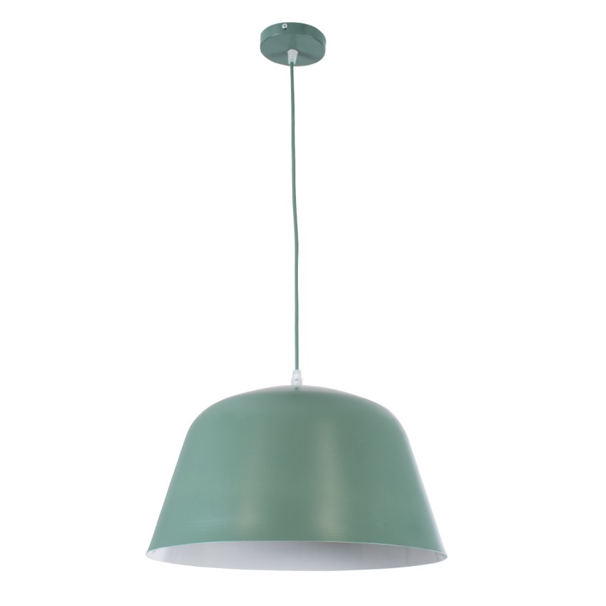 GLOBOSTAR® UPVALE  Μοντέρνο Κρεμαστό Φωτιστικό Οροφής με Ντουί 1 x E27 AC 220-240V IP20 - Πράσινο & Λευκό - Μ40 x Π40 x Υ24cm