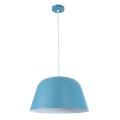 GLOBOSTAR® UPVALE  Μοντέρνο Κρεμαστό Φωτιστικό Οροφής με Ντουί 1 x E27 AC 220-240V IP20 - Γαλάζιο & Λευκό - Μ40 x Π40 x Υ24cm